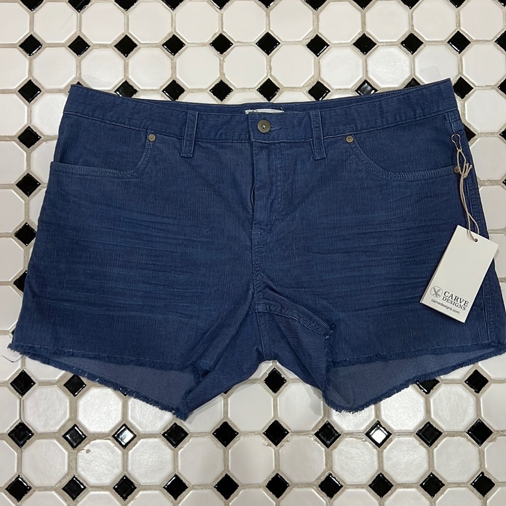 Carve Oahu corduroy shorts 12 coastal blue NWT